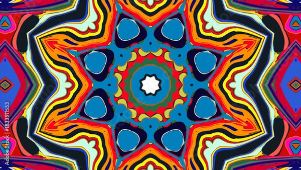 Obraz Trippy Psychedelic Kaleidoscope Texture for Music Visuals