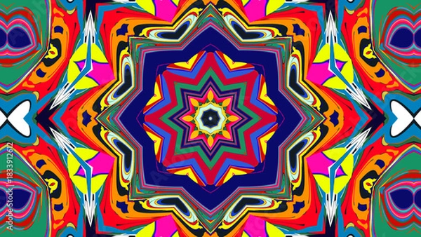 Obraz Trippy Psychedelic Kaleidoscope Texture for Music Visuals