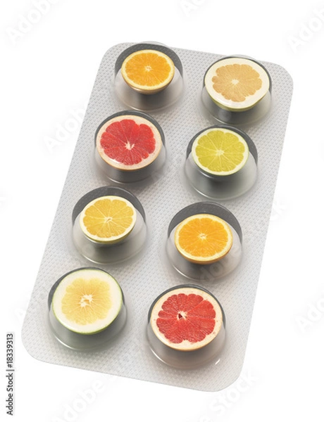 Fototapeta citrus pills