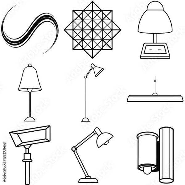 Fototapeta Abstract geometric design with vibrant color gradients on white background