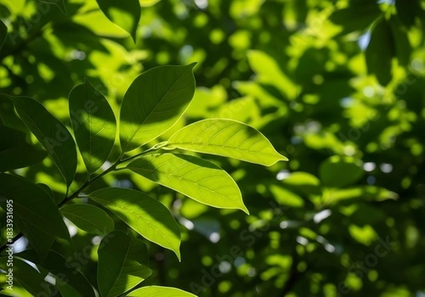 Fototapeta green leaves background