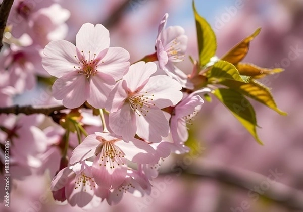 Fototapeta pink cherry blossom