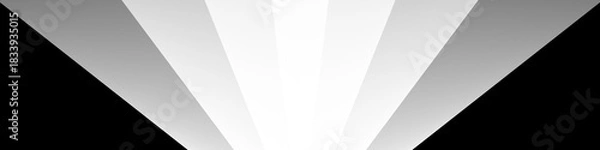 Fototapeta Black and white abstract banner with triangle pattern, modern geometric texture, faded gradient