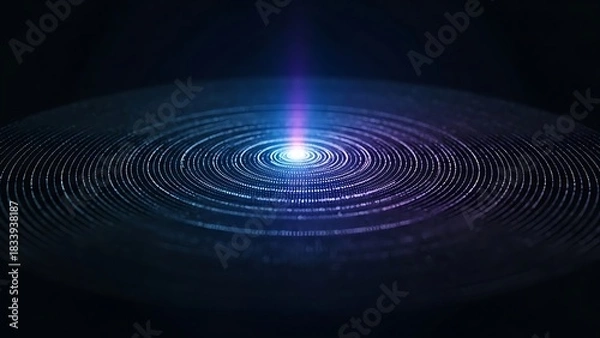 Obraz “circular energy portal emitting bright neon light, deep sci-fi tunnel glow, futuristic abstract vortex with high-detail digital particles