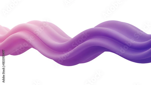 Fototapeta 3D Abstract Liquid Wave Gradient Background on transparent background