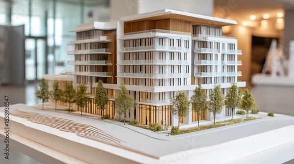Obraz Contemporary condominium scale model realistic display