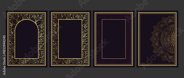 Obraz Holiday Greeting Card Collection. Vector Illustration.