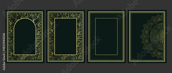 Obraz Holiday Greeting Card Collection. Vector Illustration.