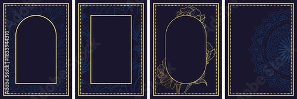 Obraz Holiday Greeting Card Collection. Vector Illustration.