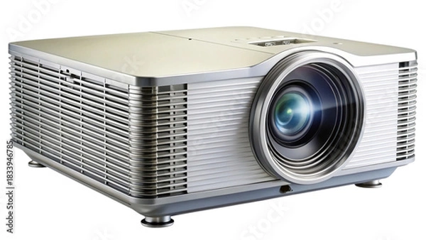 Obraz Contemporary digital video projector with glowing lens flare