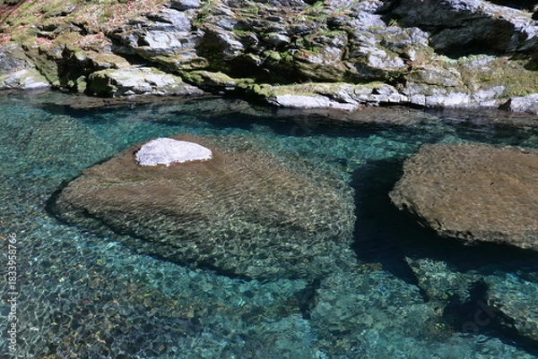 Obraz 岩屋川渓谷　清らかな流れ　（高知県　仁淀川町別枝）