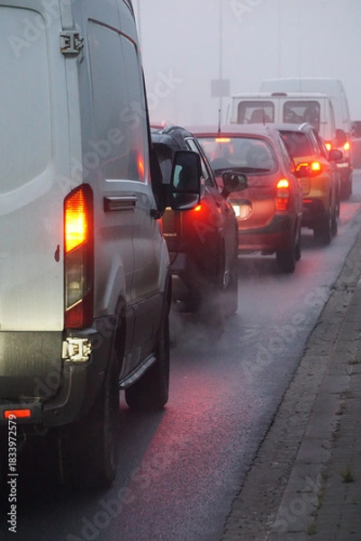 Obraz Samochody stojące w korku