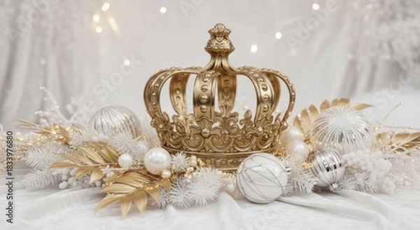 Obraz silver christmas ball