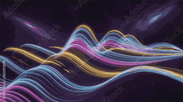 Obraz Vector file icon representation for digital graphics and scalable design artwork, vector graphic