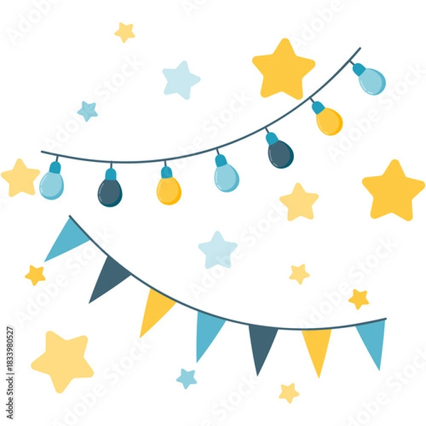 Obraz Festive Garland & Bunting