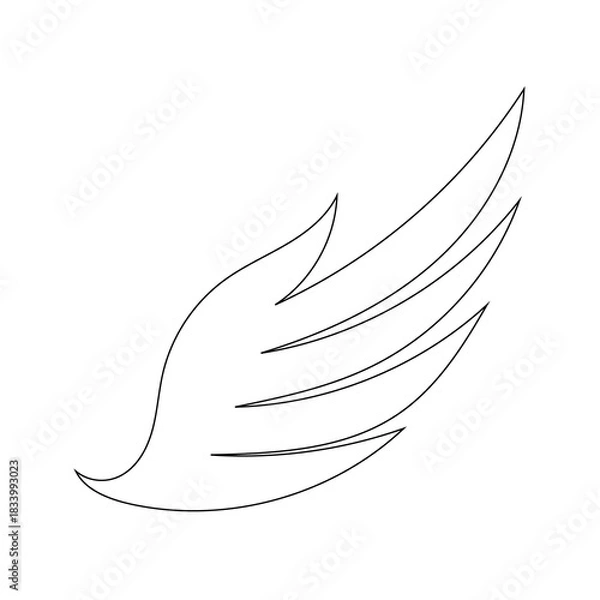 Obraz white feather isolated on white