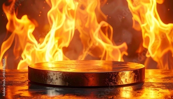 Obraz Fiery Stage A platform in flames