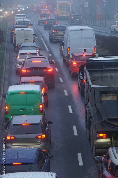 Obraz Samochody stojące w korku