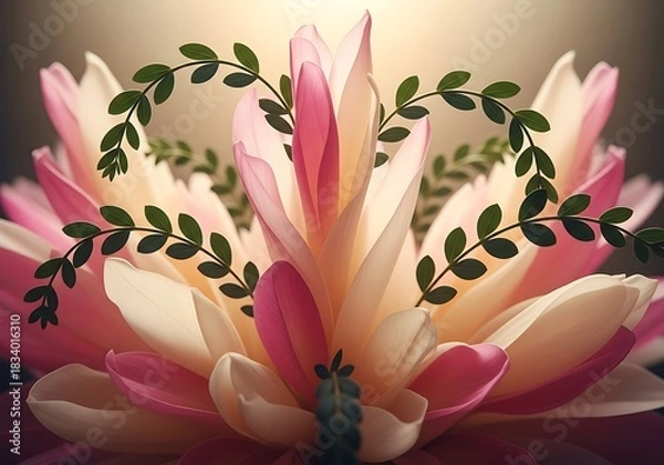 Obraz Graceful floral arrangement featuring soft petals and delicate vines