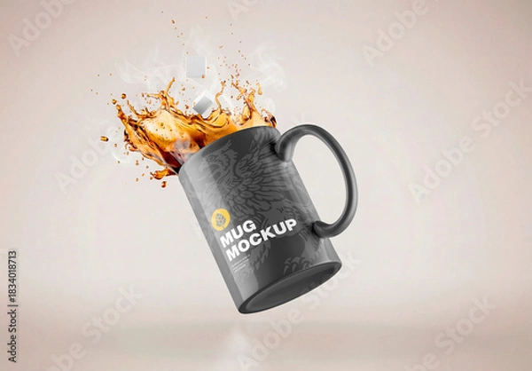 Obraz Coffee Mug with Sugar Mockup