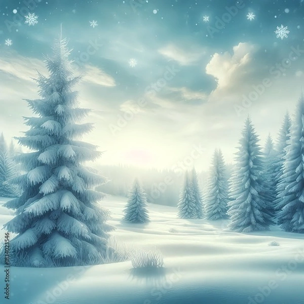 Obraz Eine wunderschöne Winterlandschaft