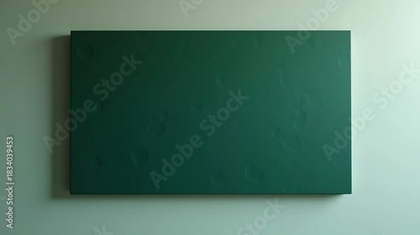 Obraz Unique acoustic panel: Sound-absorbing material engineered from solidified algae blooms, captured in a photorealistic studio photo with even lighting highlighting its subtle, microscopic cellular text