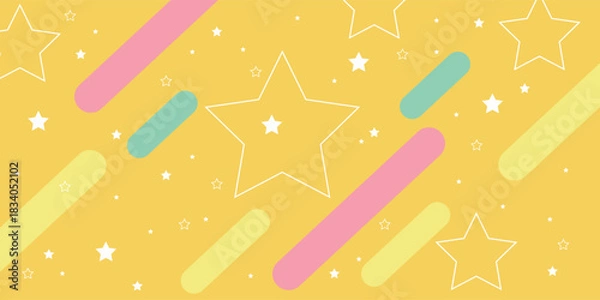 Obraz Yellow background abstract cute, geometric, shape.