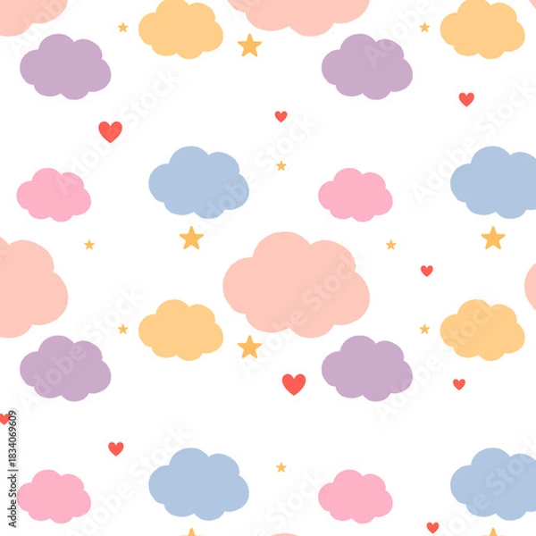 Obraz seamless pattern with clouds