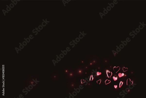 Obraz Abstract background with blurred hearts