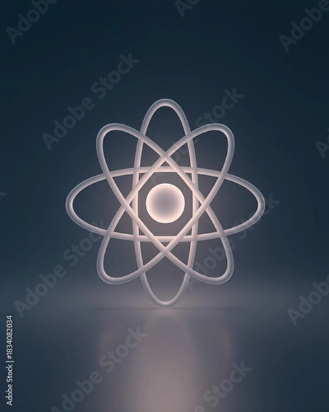 Fototapeta Glowing Atomic Structure Symbol