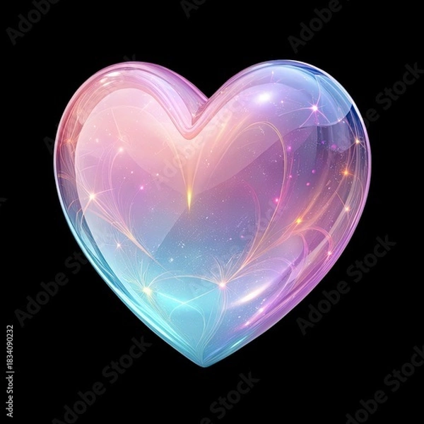 Obraz glowing heart shaped symbol 