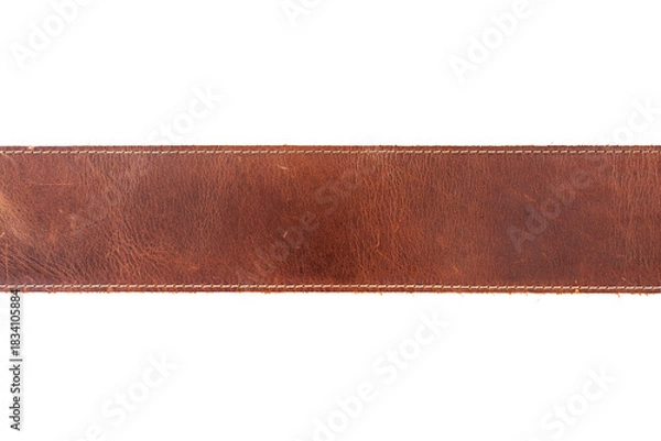 Obraz Brown Leather Strap Isolated on White Background