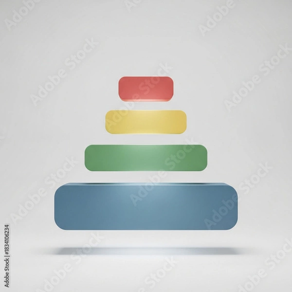 Obraz 모서리가 둥근 사각형을 순차적으로 나열하여 단계를 나타내는 그림