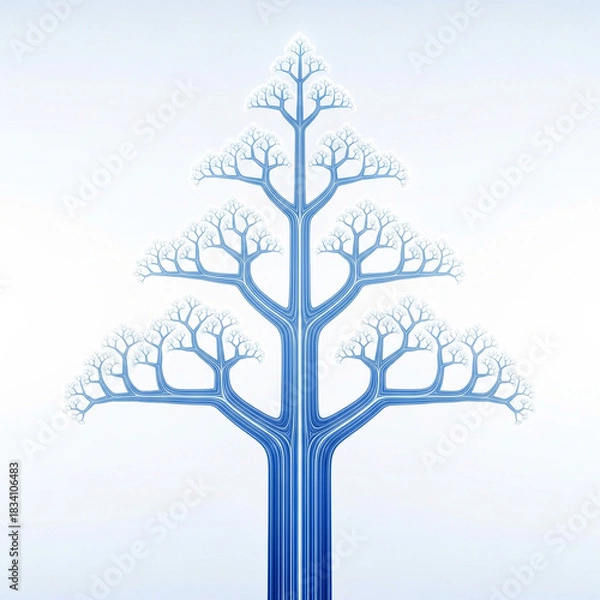 Obraz 프랙탈처럼 무한히 이어져오고 있는 나뭇가지들