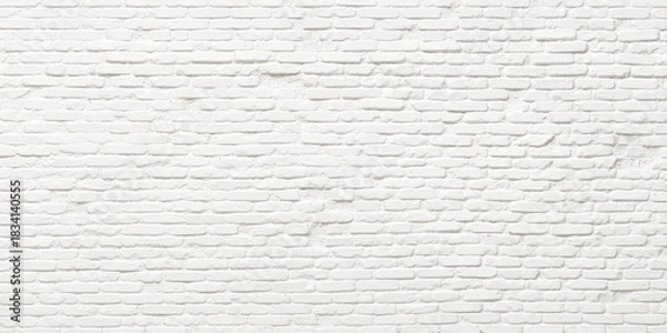 Fototapeta brick wall painted white, abstract background for inserting text