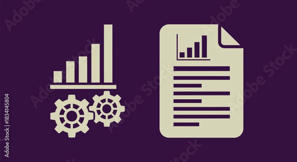 Fototapeta Data analysis report automation business intelligence process chart
