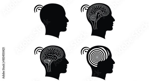 Fototapeta Understanding brain health mental process mind development concept