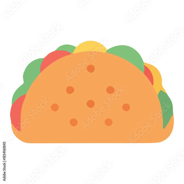 Obraz Delicious slice of pepperoni pizza dripping with cheese illustration