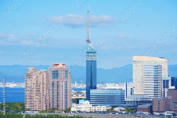 Obraz 福岡タワーを望む福岡市のパノラマビュー