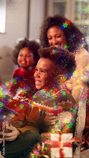 Obraz Vertical Snowflakes Transition 03