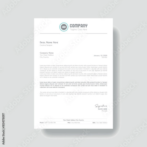 Obraz Creative Clean Corporate Letter Head Template