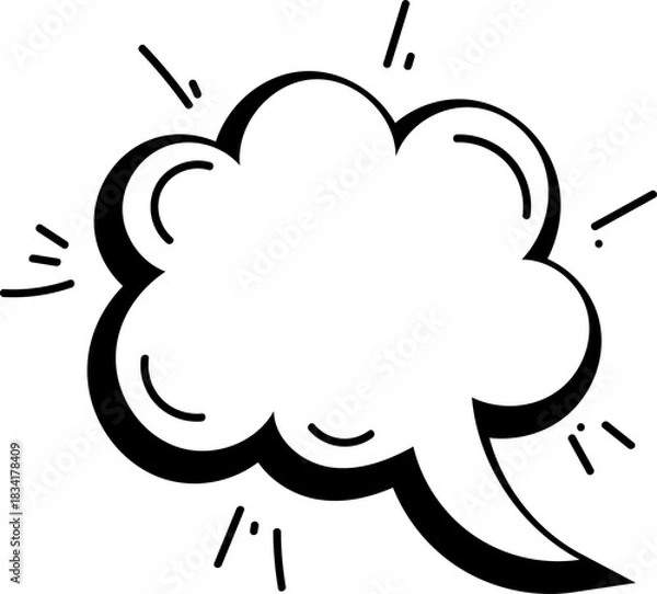 Fototapeta Chat sign for text, transparent background.