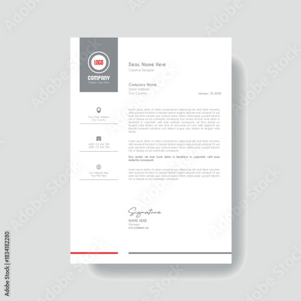 Obraz Creative Clean Corporate Letter Head Template