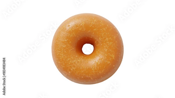 Obraz A single glazed donut on a transparent background