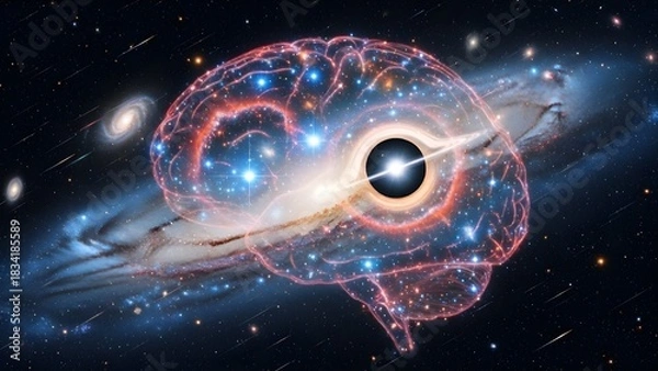 Obraz brain in universe .