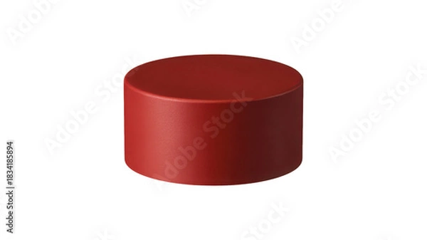 Obraz Simple red cylinder on a transparent background