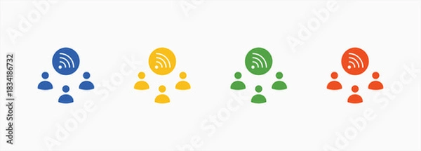 Obraz Free Wifi Icon Set Color Multiple Style Collection Element For Design