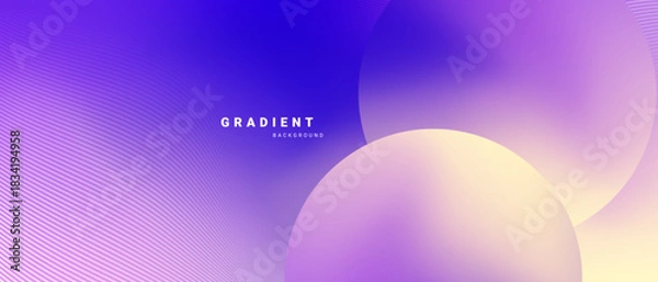 Obraz Vibrant pastel gradient background with soft circular shapes vector.