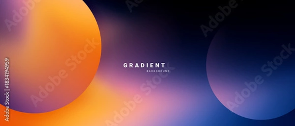 Obraz Vibrant pastel gradient background with soft circular shapes vector.