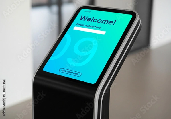 Obraz A digital registration or information display mount